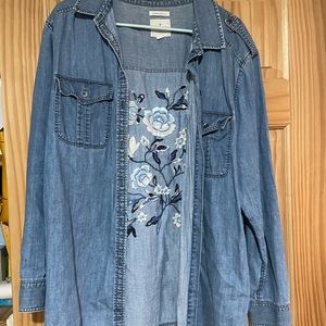 American Eagle Oversized Chambray Shirt